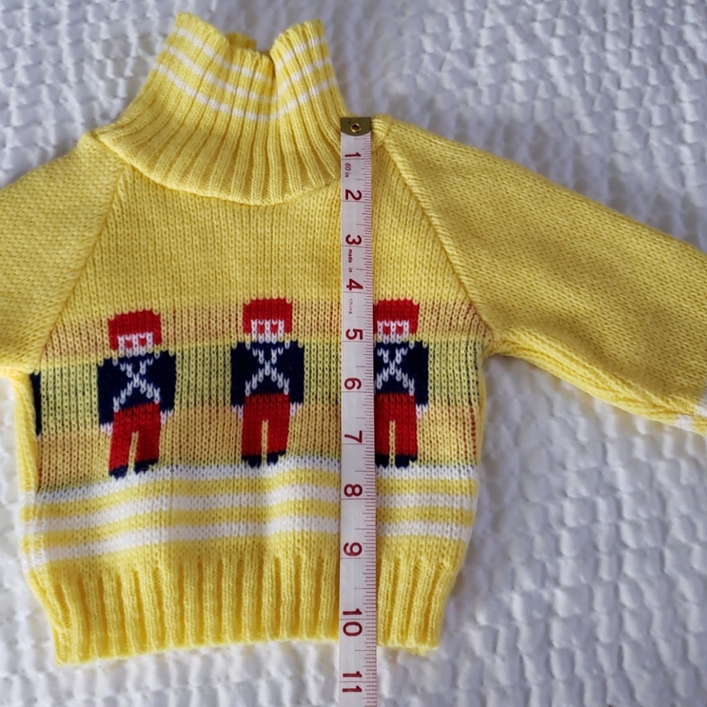 Vintage Christmas Baby Sweater Nutcracker Soldier - Picture 7 of 11